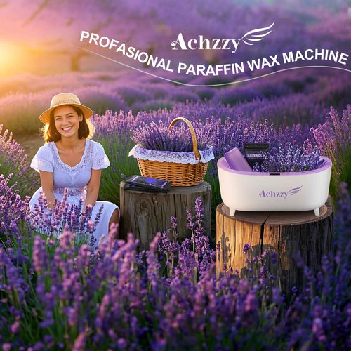 Achzzy Paraffin Wax Machine for Hands and Feet, 5000ml Professional Wax Warmer with Temperature Control, Smart Heating, Stainless Steel Inner Pot, Moisturizing Hot Wax Bath with Refills for Skincare