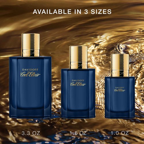 Davidoff Cool Elixir – Woody Men's Cologne – With Notes of Rose Oxide, Lavandin & Oud Accord – Long Lasting Fragrance