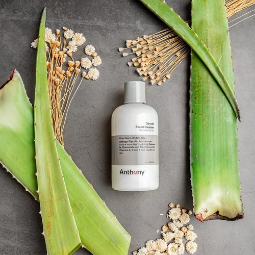 Anthony Essentials Duo Glycolic Facial Cleanser for Men and All-Purpose Facial Moisturizer - Men’s Hydrating Lotion for Dry Skin