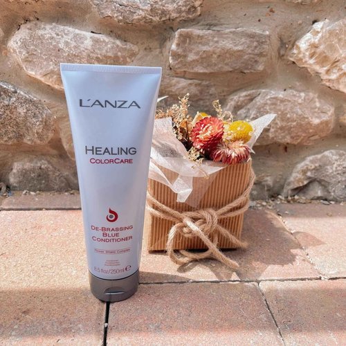 L'ANZA Healing ColorCare Ultra De-Brassing Professional Blue Conditioner - Color Toning Haircare to Eliminate Unwanted Brassiness, Sulfate-free Formula (33.8 Fl Oz)
