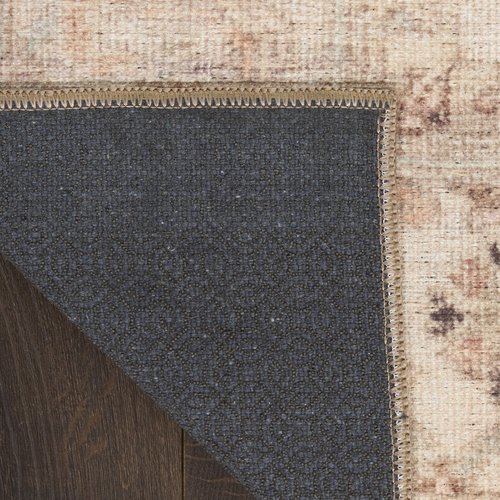Nourison Home Vintage Washables Beige 4' x 6' Area Rug - Easy Clean, Non Shedding, Bed Room, Living Room, Dining Room, Kitchen (4' x 6')