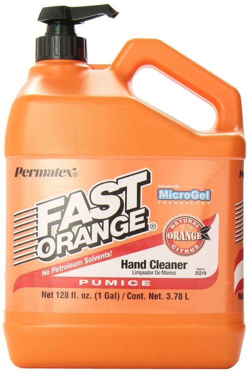 Permatex 25219-4PK Fast Orange Pumice Lotion Hand Cleaner with Pump, 1 Gallon (Pack of 4)