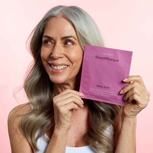 LightStim SheetMasque Rejuvenating, Breathable, Bio Cellulose Mask Drenched in Hydrators, Peptides, and Antioxidants to Soften Lines and Reduce Redness for Glowing, Healthy-Looking Skin