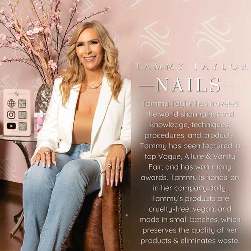 Tammy Taylor Peel ‘N’ Stick Clean Finish Buffer, Natural Nail Buffing File for Fingernails and Toenails, Sanitary, Replaceable, Durable Cloth Material (25 Pack)