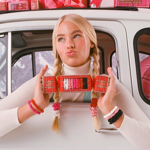 slip Skinny Scrunchies in Holiday Cracker Packaging: Anti-Crease, Anti-Breakage Slipsilk™ Design Protects Delicate Hair | Includes 10 Pure Silk Scrunchies, Jean