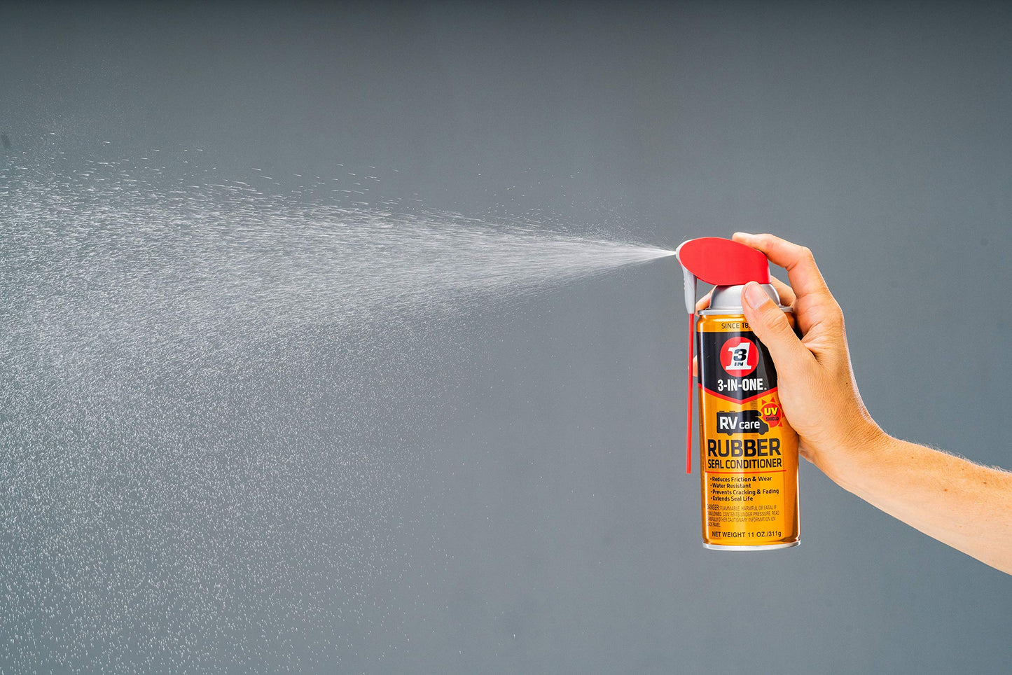 3-IN-ONE RVcare Rubber Seal Conditioner with SMART STRAW SPRAYS 2 WAYS, 11 OZ [6-Pack]