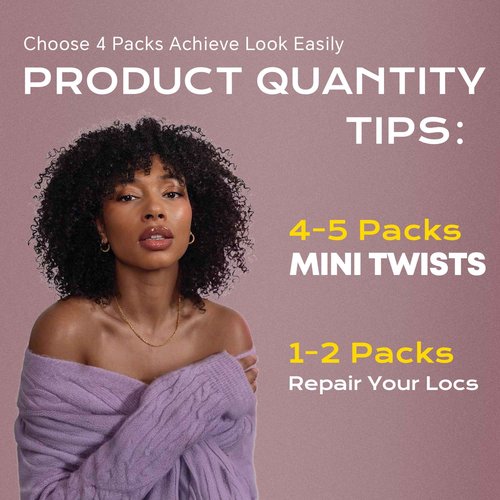 BLL Afro Kinkys Bulk Human Hair-100% Human Hair for Mini Twist Braiding Dreadlock Loc Extensions Afro Kinky Curly Hair Bulk Black Color (99J, 22 Inch Pack Of 1)