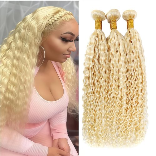 KODRHAR Brazilian Deep Wave Human Hair Bundles 20 22 24 Inch Deep Wave 3 Bundles Human Hair Hair Extensions Bundles 613 Color