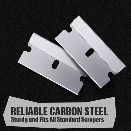 Lasnten 1500 Pcs Single Edge Razor Blades, Industrial Scraper Razor Blades Safety Straight Edge Replacement Box Cutter Blade for Glass Paint Scraper, Removing Labels, Decals, Stickers