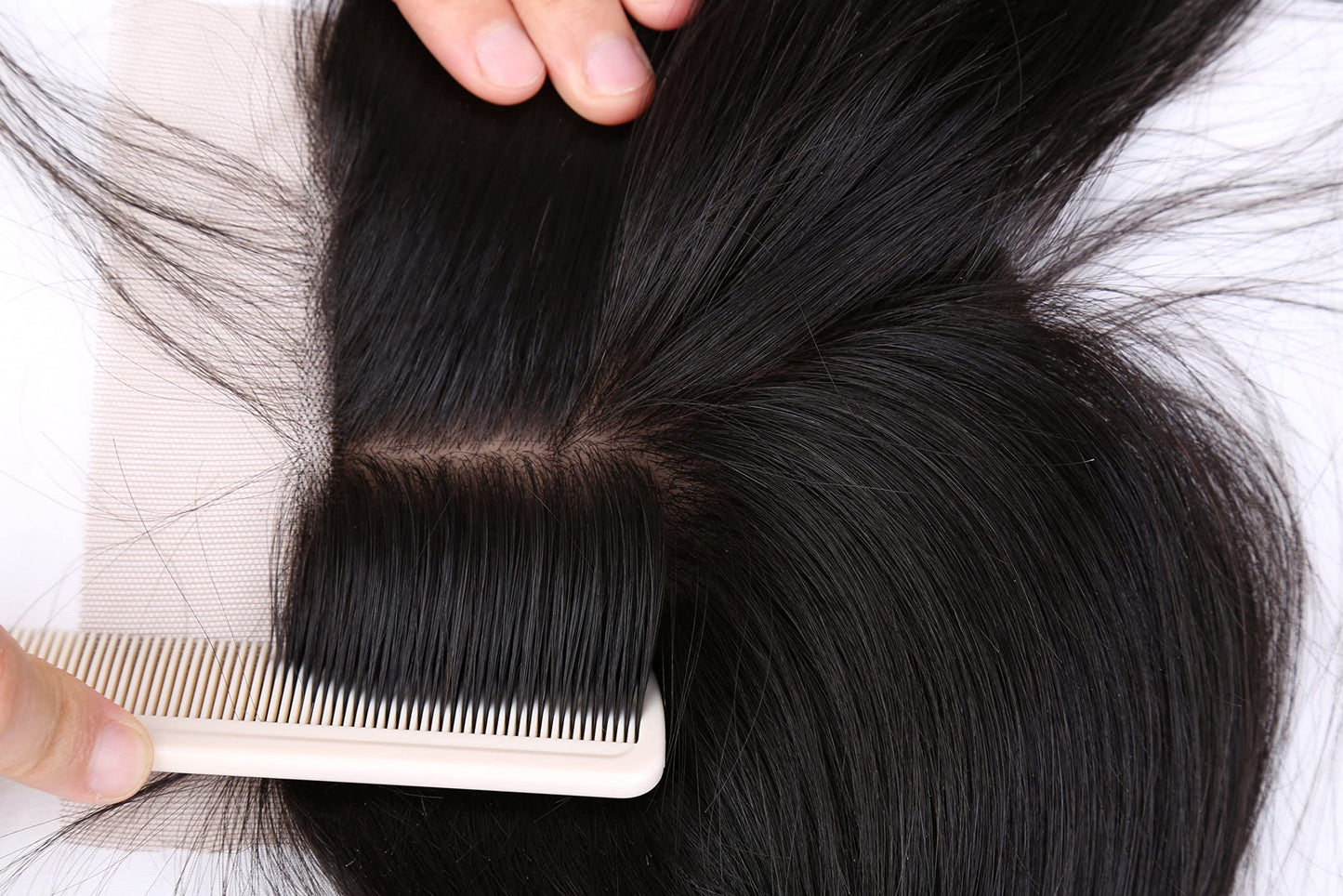 Greatremy 4"x4" Silk Base Lace Closure Straight Virgin Hair With Baby Hair Free Part Natural Color 12inch