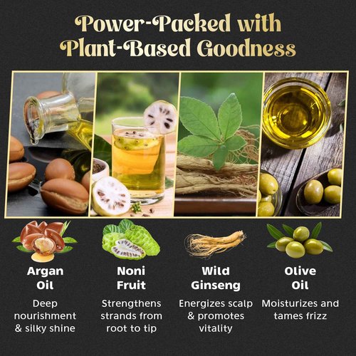 Herbishh Ultimate 3pcs Hair Color Shampoo Dye +1 Argan Hair Mask, Smooth and Long Lasting for Grey Hair Men & Women Easy & Quick to Use-Combo4 (Dark Brown)