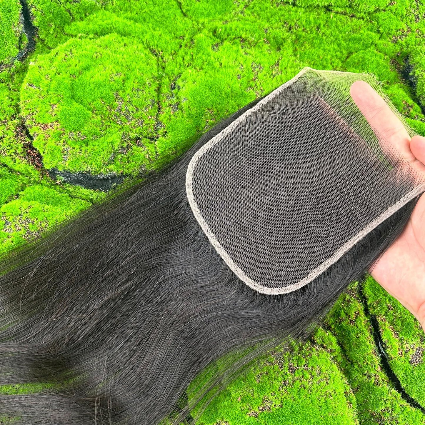 Gowigup 18inch 6x6 HD lace Closure Frontal Pre Plucked Baby Brazilian Virgin Hair Bleached Knots Human Hair Closure Straight