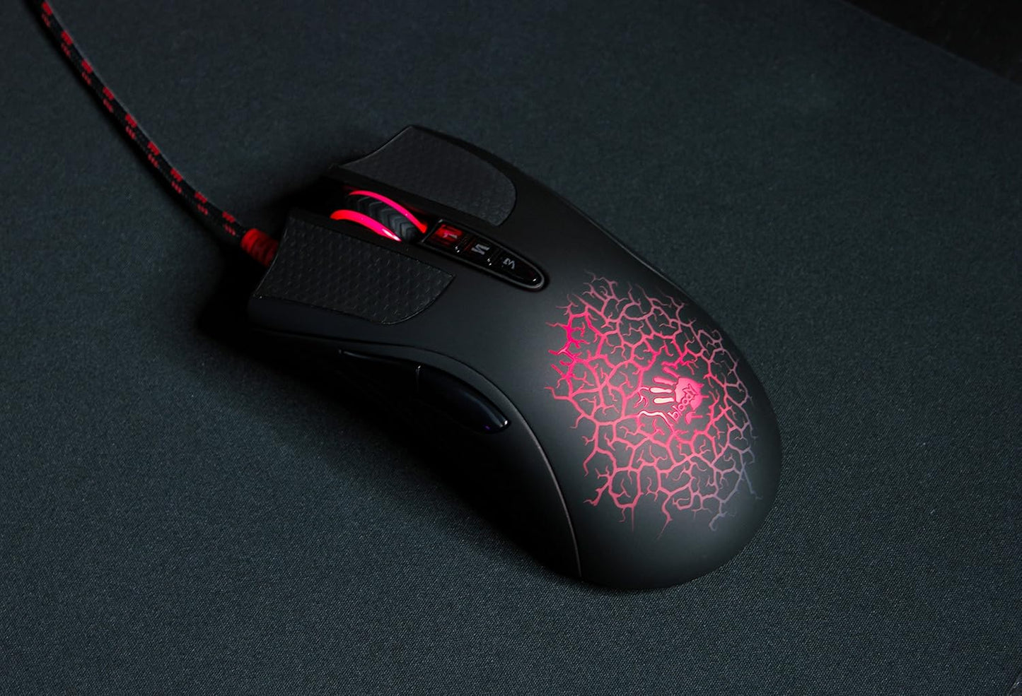 [Combo] A90 Optical Gaming Mouse with Light Strike (LK) Optical Switch/Scroll & B-071 High Performance Mousepad - 8 Programmable Buttons and Advanced Macros - 4000 DPI - A9071