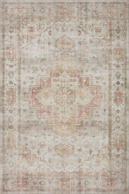 Loloi Heidi Collection HEI-02 Sage/Multi 2'-6" x 7'-6" Runner Rug