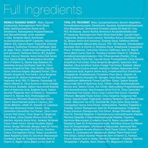 MD Complete Eye Wrinkle Duo | Professional Dermatologist Skin Rejuvenation | includes Wrinkle & Radiance Remedy PLUS with Retinol and Total Eye Treatment with Hyaluronic Acid and Peptides | Set of Two