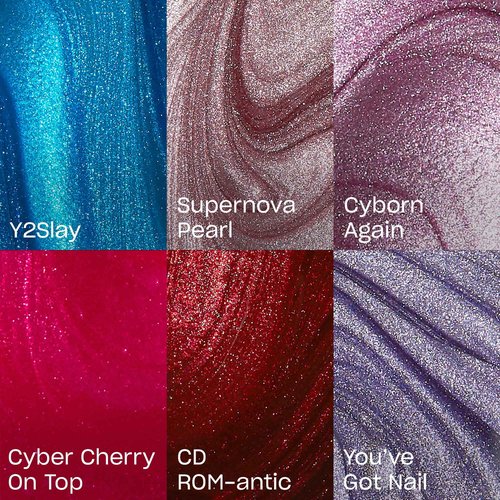 OPI GelColor 6PC Add-on Kit #1 | Opaque Bright Multi-Color Metallic Gel Nail Polish Gift Set | Metallic Mega Mix Collection