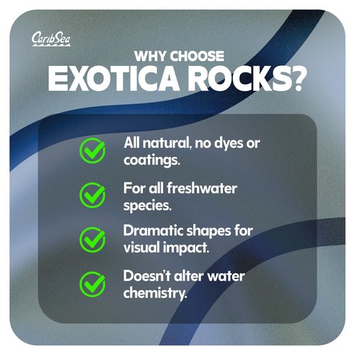 Carib Sea Exotica Mountain Aquascaping Stone - 25 lbs - Natural Rock for Aquascaping, Ideal for Freshwater Tanks, Enhances Aquatic Landscapes & Tank Aesthetics