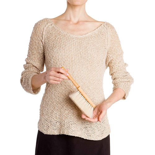 Redecker Goat Hair Dust Brush with Waxed Beechwood Handle, Small, 9-7/8-Inches