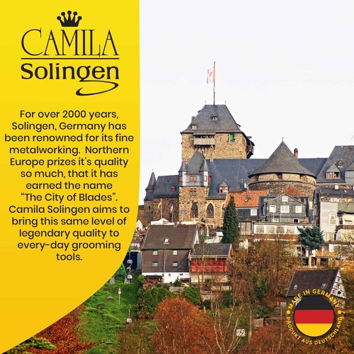 Camila Solingen CS13 Large Heavy Duty Toe Nail Clipper for Thick Nails, Manicure and Pedicure & CS19 Large Professional Sapphire Metal Nail File for Fingernail and Toenail, Made in Solingen, Germany