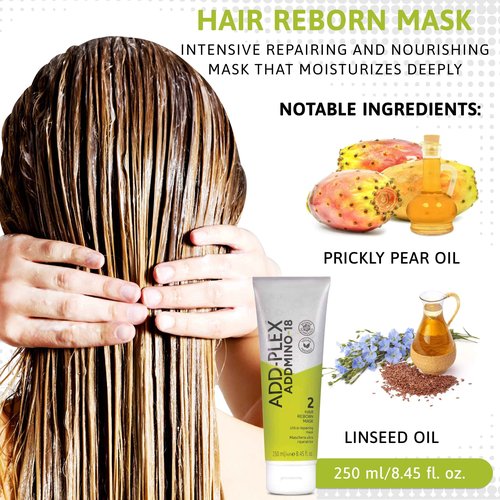 Hair Repair Treatment Kit - Hair Shampoo, Mask, Leave in Conditioner, Hair Elixir, and Apron 5pc Set