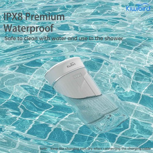 KIWIBIRD Mini Water Flosser for Travel, Ultra-Portable Cordless Oral Irrigator with UVC Light, IPX8 Waterproof 3 Modes, 230mL Teeth Cleaner for Tonsil Stones & Braces Care - Home & Travel (Green)