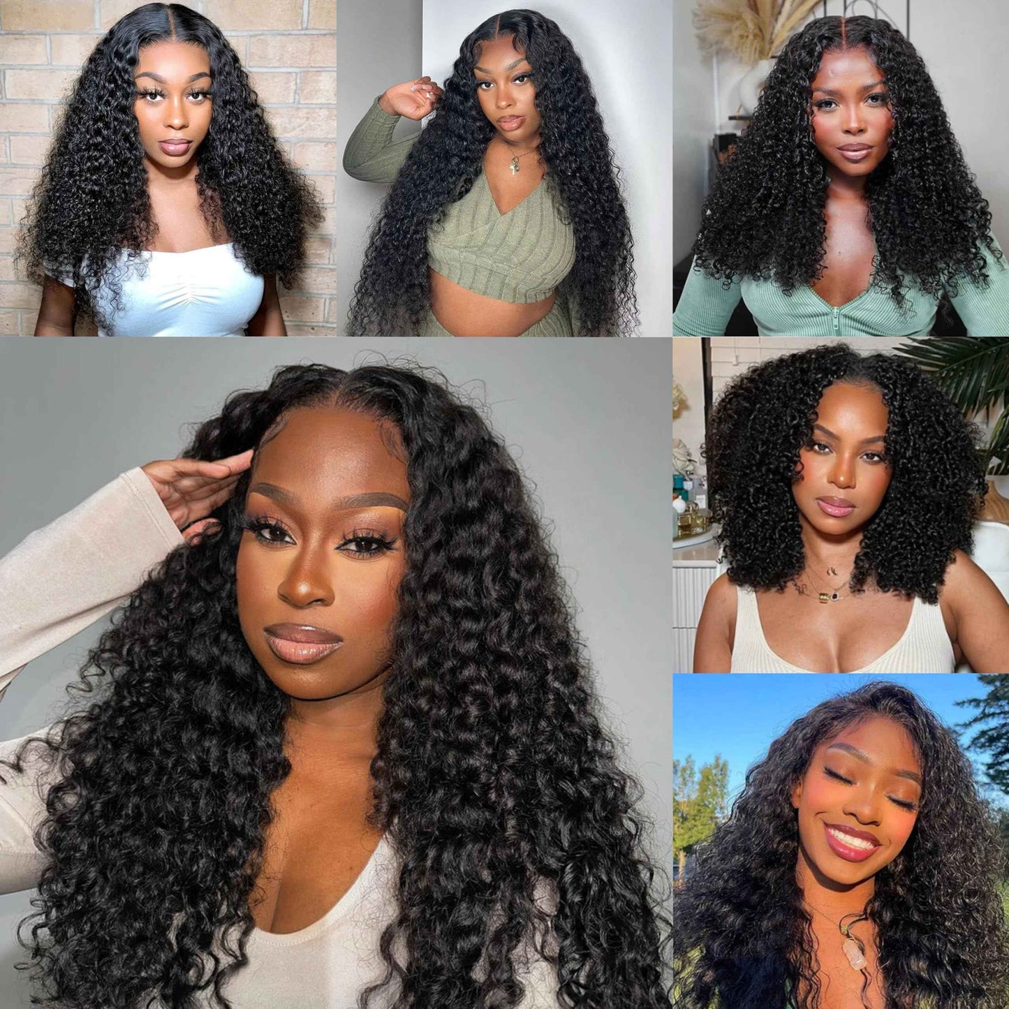 GKOKG V Part wig Human Hair Curly Upgrade U Part Wig For Black woman 100% Human Hair V Shape Cury Glueless Clip In Half Wig Natural Color No Leave Out 180% Density 22inch