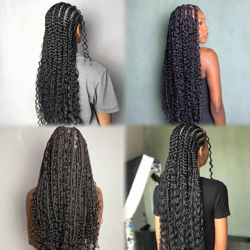 Human Braiding Hair for Boho Braids 3 Bundles 150g 20Inch Water Wave Human Hair Braiding Hair 12A Brazilian Virgin No Weft Hair Extensions for Bohemian Knotless Braids Bulk Human Hair for Braiding