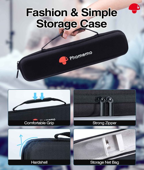 Phomemo M08F Bluetooth Tattoo Stencil Printer with Storage Case & 10pcs Tattoo Transfer Paper, Thermal Transfer Printer Machine for Artists & Beginners, Compatible with Tablet, Phone & Computer