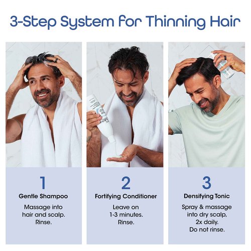 NUTRI-OX Gentle Shampoo & Conditioner & Tonic | Thicker, Fuller-Looking Hair | Normal Thinning Hair | Peppermint | Clinically & Dermatologically Tested | 33.8 Fl Oz