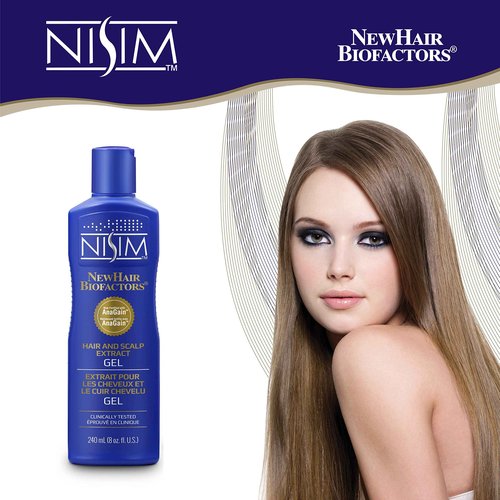 NISIM NewHair BioFactors Hair and Scalp Gel with AnaGain - Specially Formulated for Normal to Dry Hair to Maximize Natural Growth Cycle (8 Ounce / 240 Milliliter)