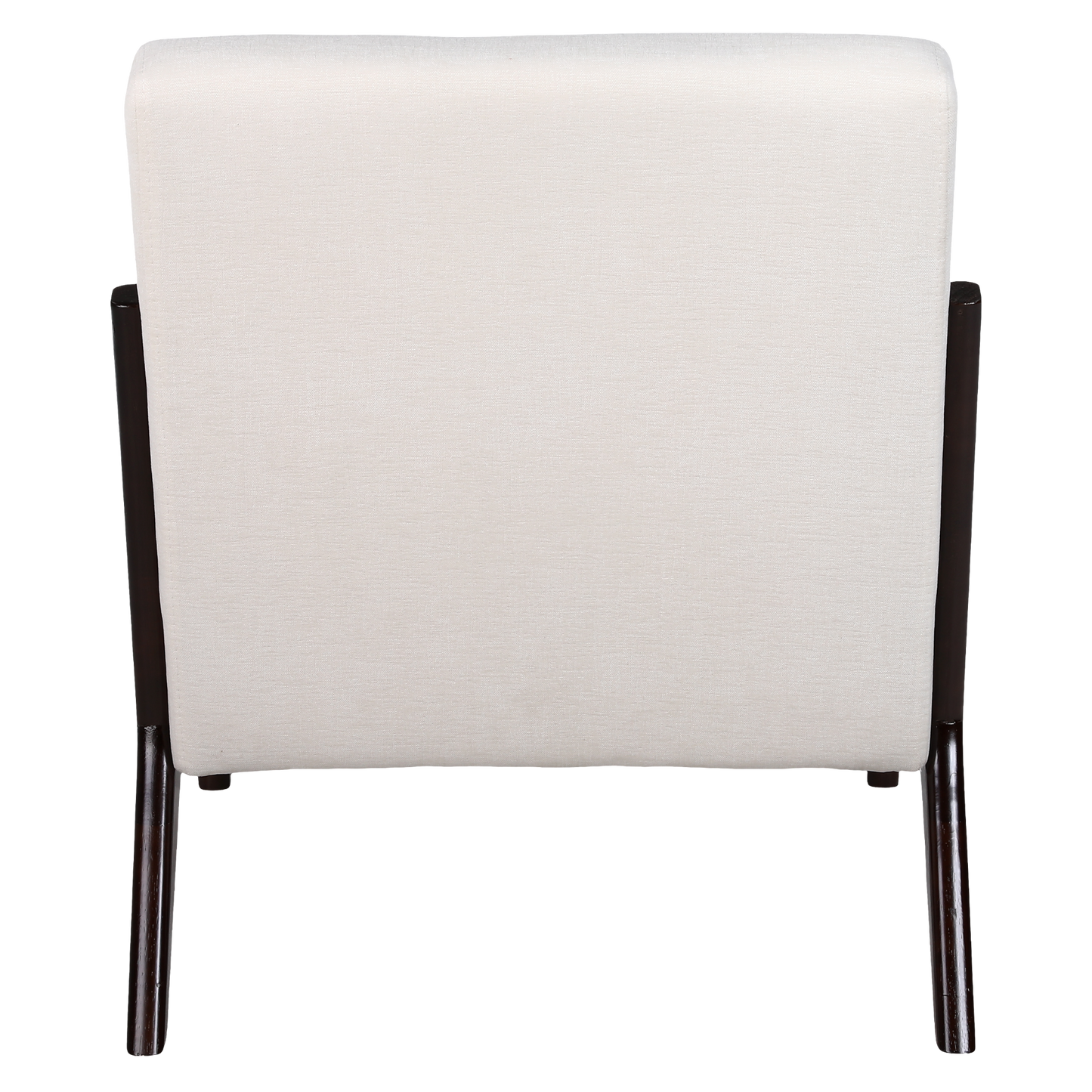 Mid Century Modern Accent Chair with Solid Wood Frame - Beige