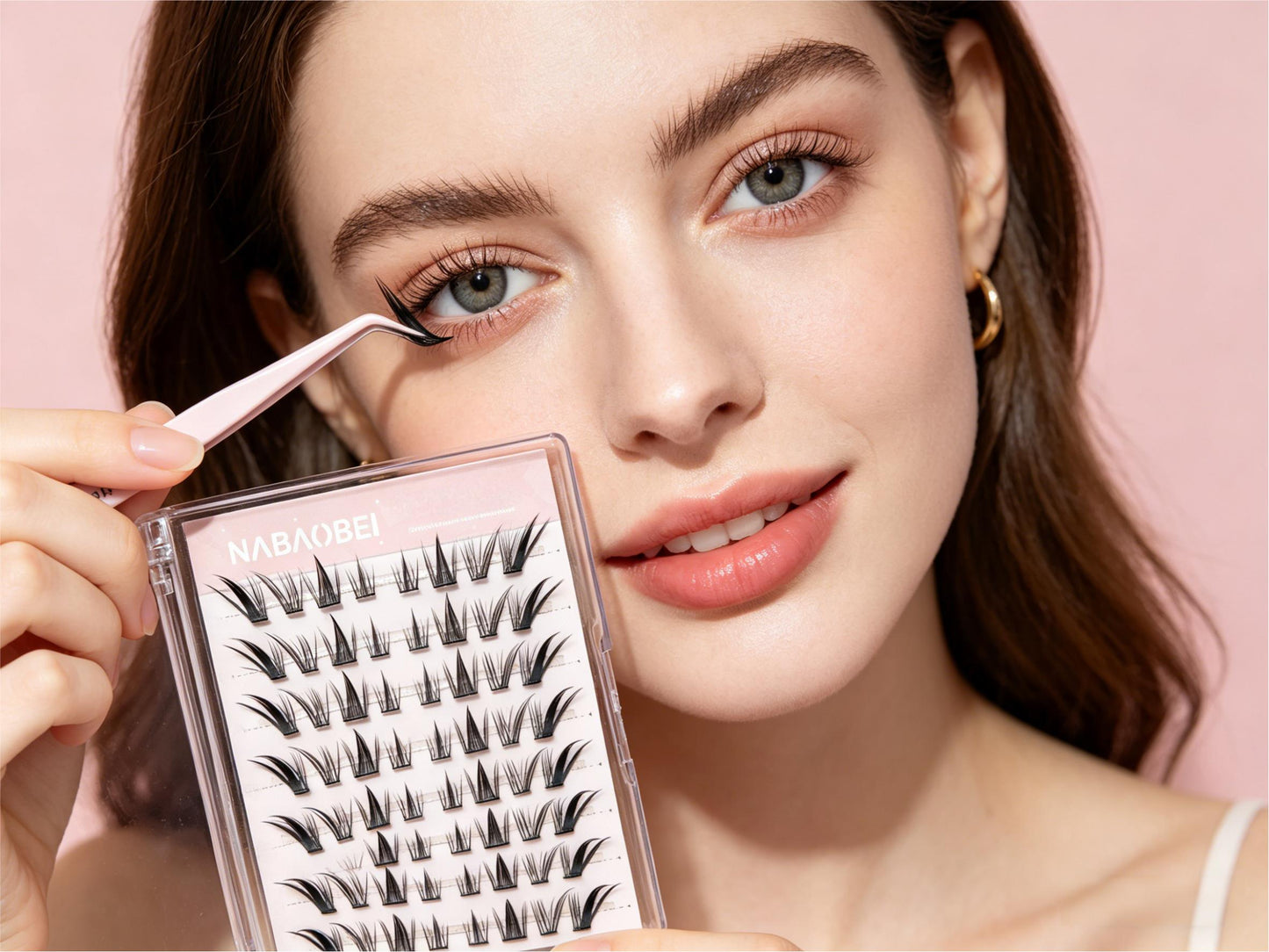 Glue-Free Segmented Cluster Eyelashes - 80 Piece Natural Mink Look Set