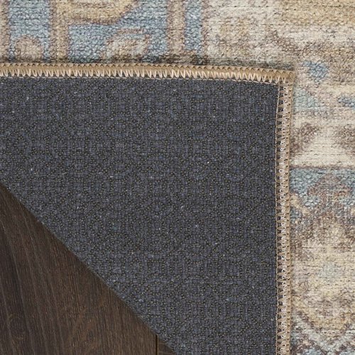 Nourison Home Vintage Washables Blue Green 5'3" x 7'3" Area Rug - Easy Clean, Non Shedding, Bed Room, Living Room, Dining Room, Kitchen (5' x 7')