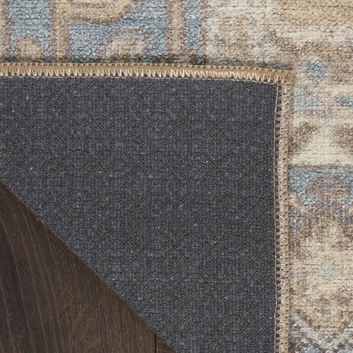 Nourison Home Vintage Washables Blue Green 2'2" x 8' Area Rug - Easy Clean, Non Shedding, Bed Room, Living Room, Dining Room, Kitchen (8' Runner)