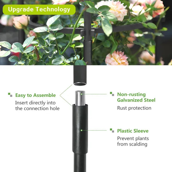 6.2ft Garden Obelisk Trellis for Climbing Plants, Vines & Flowers - Black