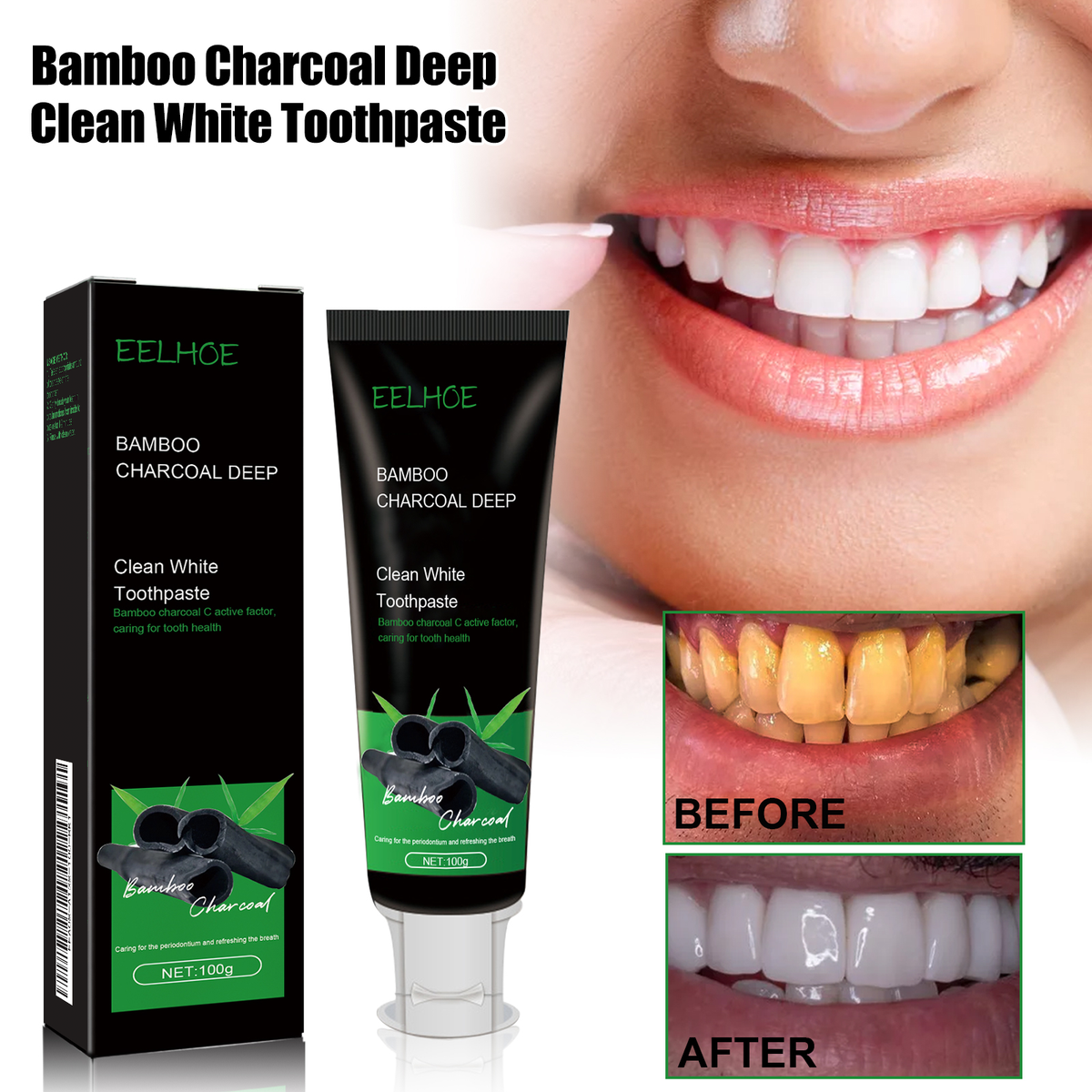 Bamboo Charcoal Whitening Toothpaste 100g