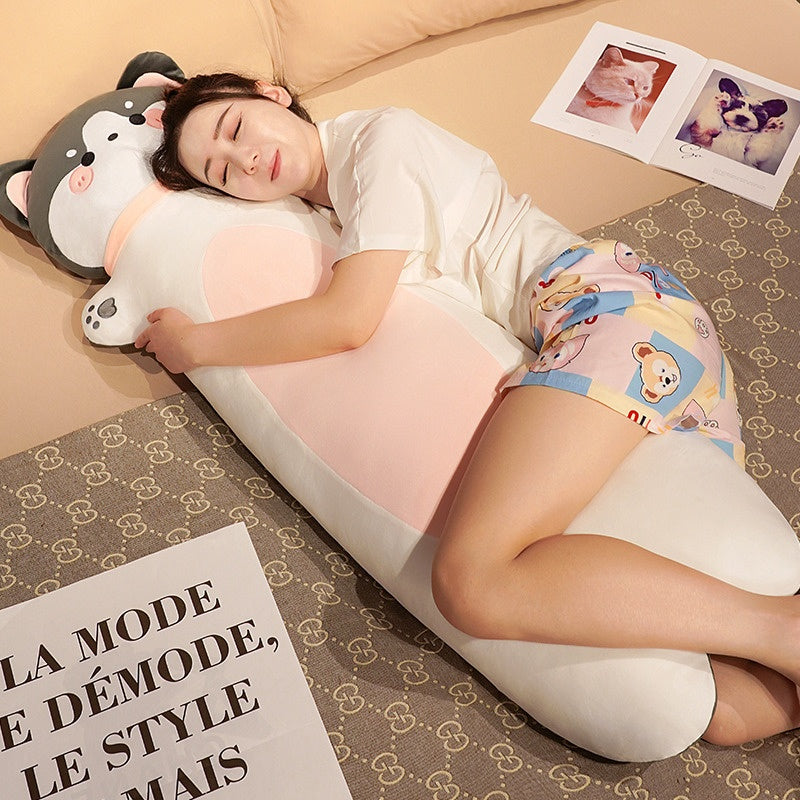 Cartoon Animal Sleeping Pillow with Polyester Fiber Fill - Soft Cozy Cushion