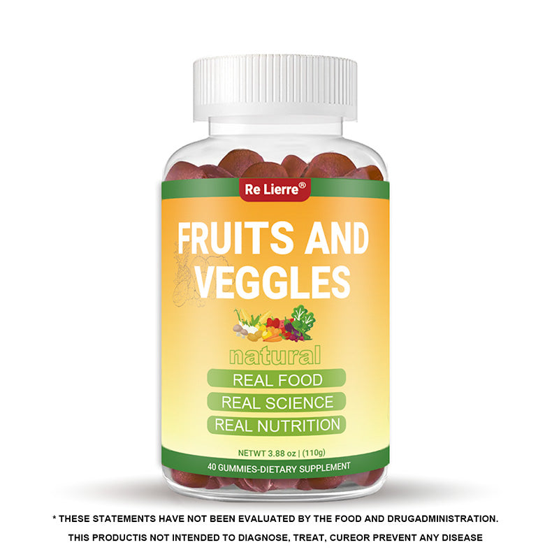 Fruit and Vegetable Gummies - Daily Nutritional Supplement - 40 Count