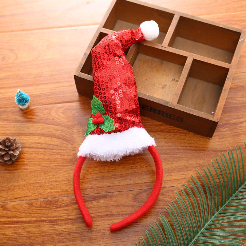 Christmas Hat Headband - Festive Holiday Party Accessory, Multiple Styles
