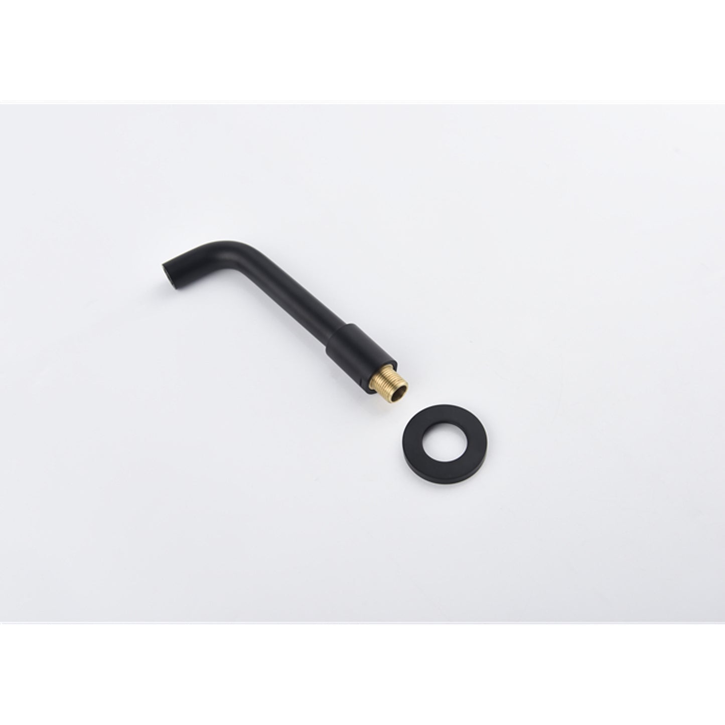 Wall-Mounted Bathroom Sink Faucet - Matte Black Brass