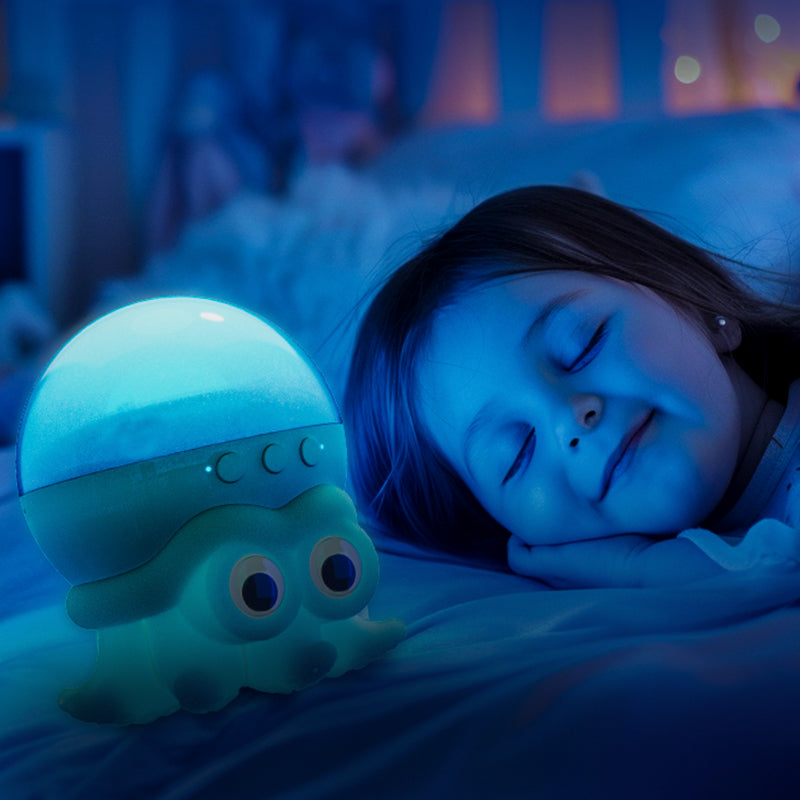 Ocean Series Octopus Projection Night Light with Bluetooth - Blue