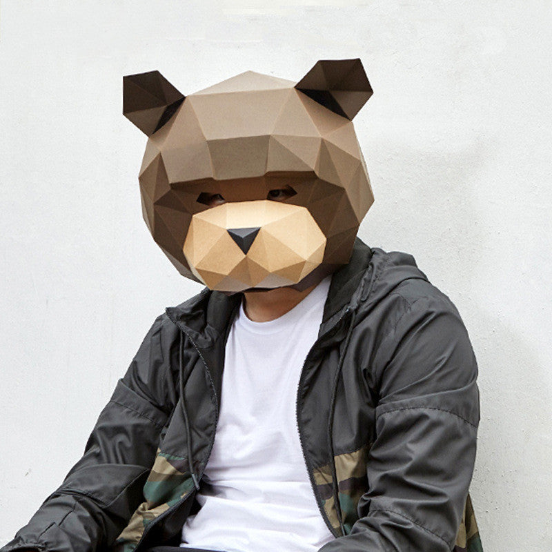 Handmade Teddy Bear Headgear Craft Kit - Creative DIY Party Mask