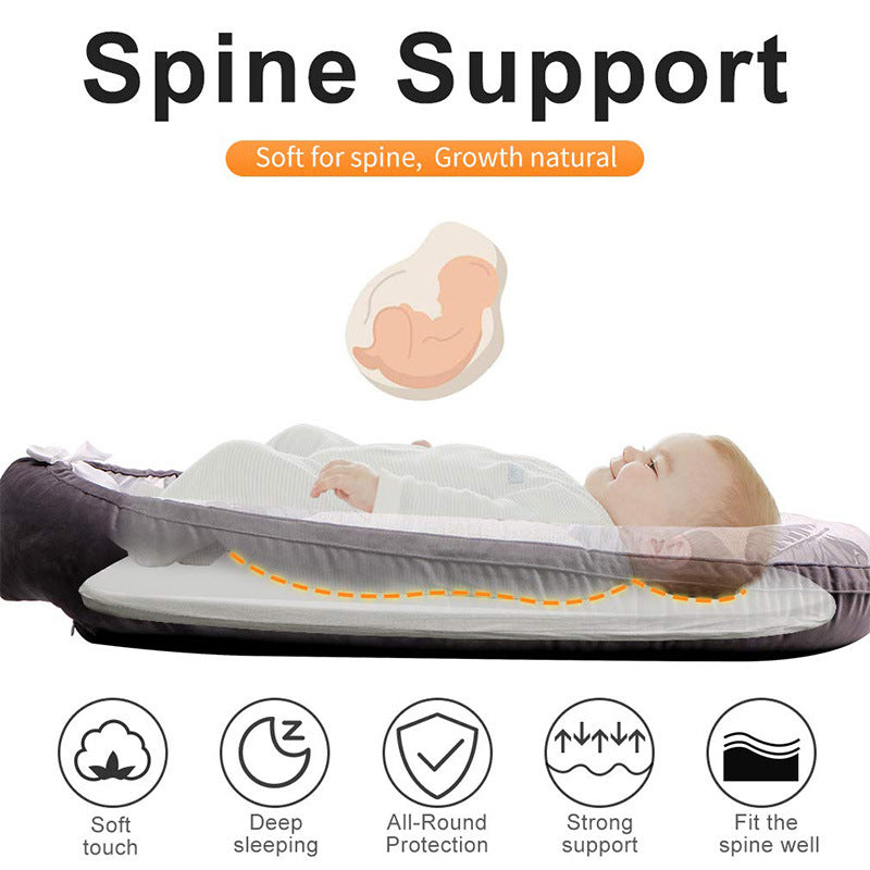 Removable Washable Portable Crib Middle Bed for Baby