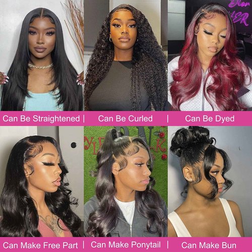 13x6 Lace Frontal Body Wave HD Transparent Frontal Ear to Ear 13x6 Lace Frontal Closure With Baby Hair Free Part 100% Virgin Human Hair Closure (16 Inch, 13×6 frontal)