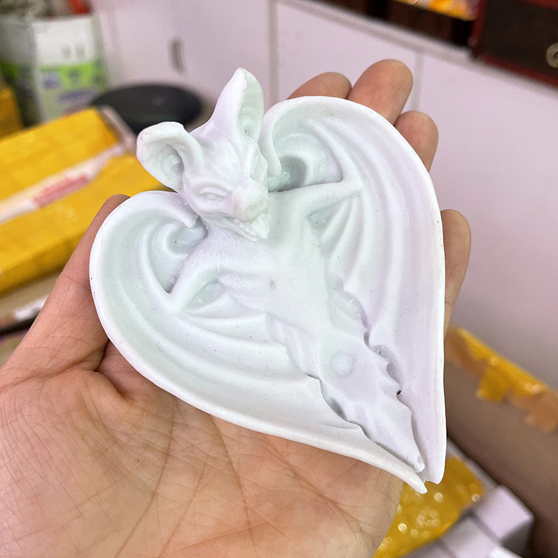 Crystal Ball Resin Base with Vampire Bat Decor - Home & Party Craft Supplies