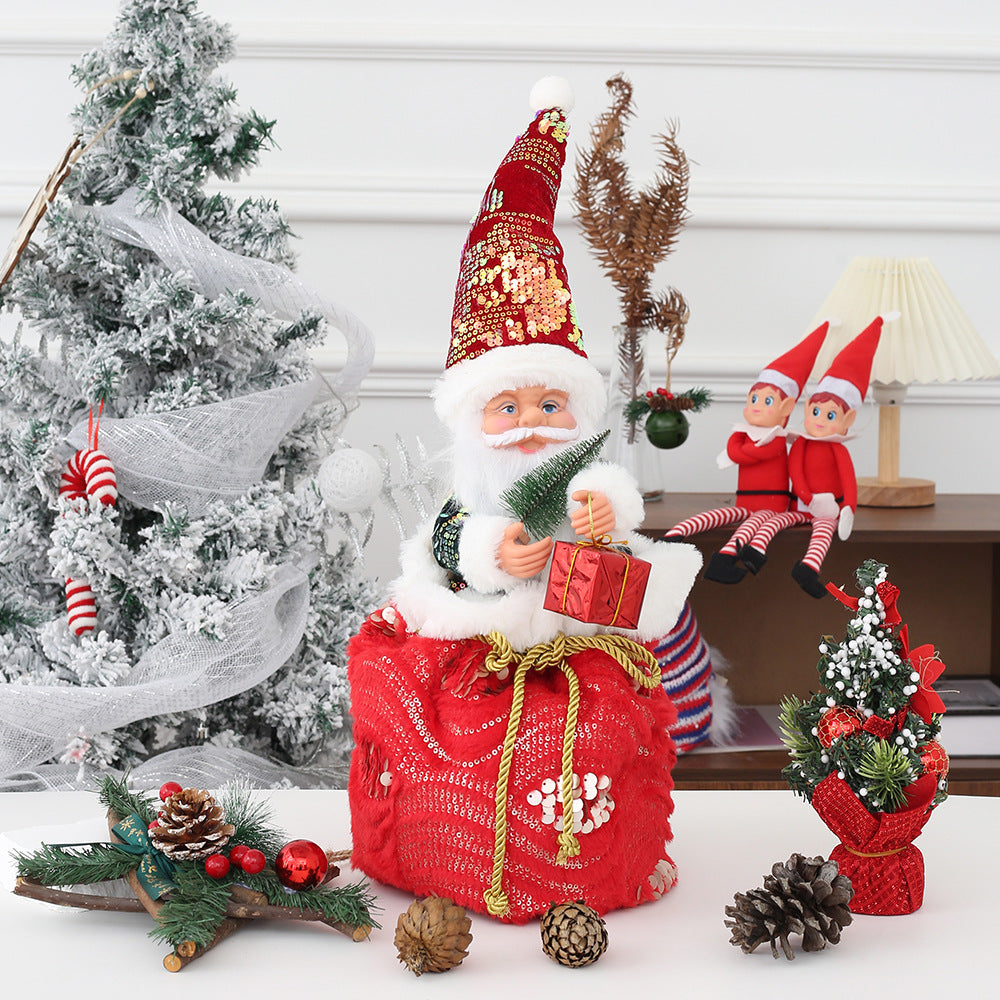 Musical Dancing Santa Claus Christmas Decoration - Desktop Ornament