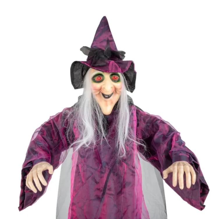 71in Life Size Hanging Witch Decoration with Sound & Light