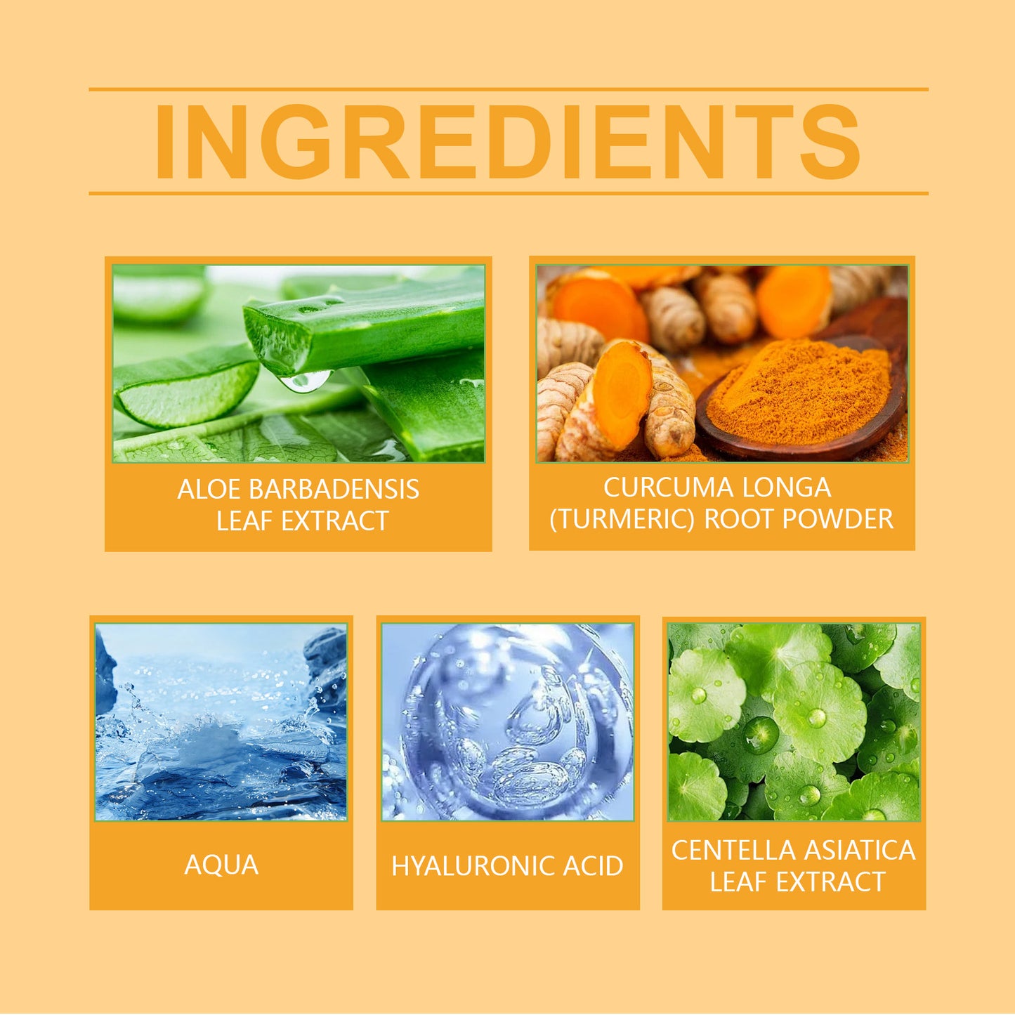Turmeric Moisturizing Face Serum with Hyaluronic Acid & Centella Asiatica