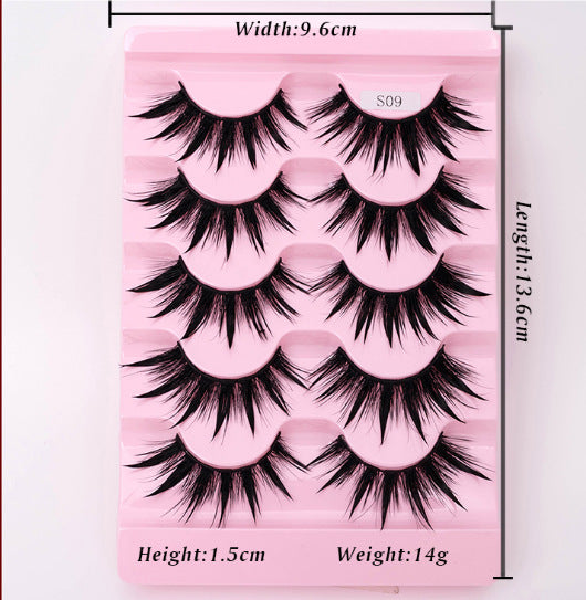 Natural 3D Dramatic Fairy Cluster False Eyelashes - 5 Pairs