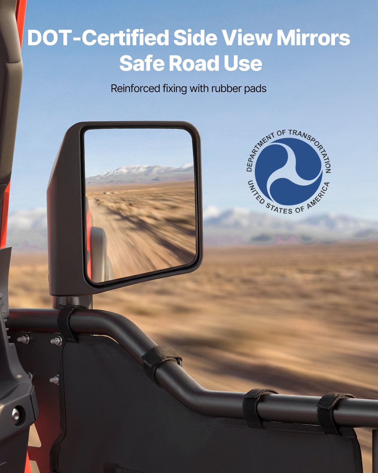 Jeep Tube Doors - 4-Door Steel Off-Road Half Doors with DOT Mirrors & Storage Bag